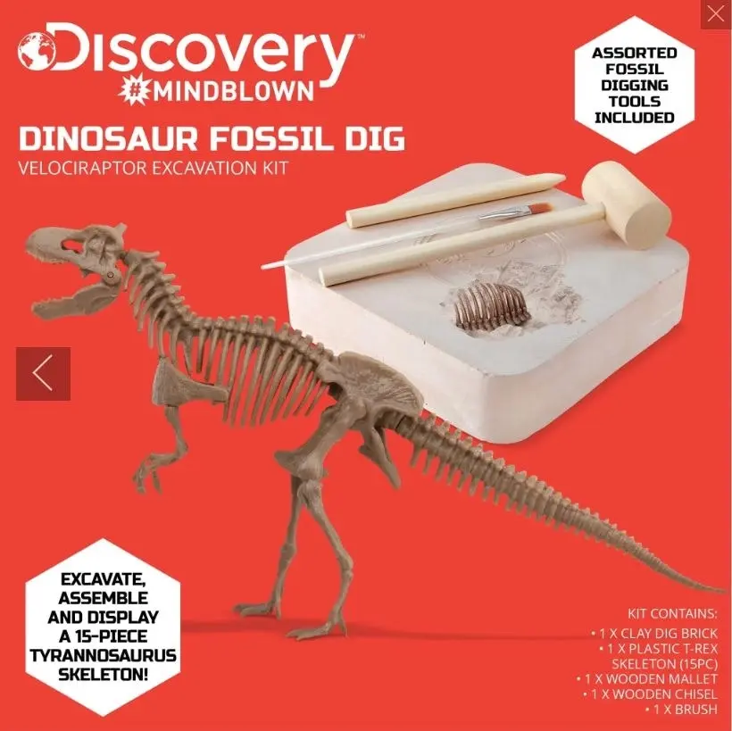 Discovery #Mindblown Toy Dinosaur Excavation Kit Skeleton 3D Puzzle - T-Rex