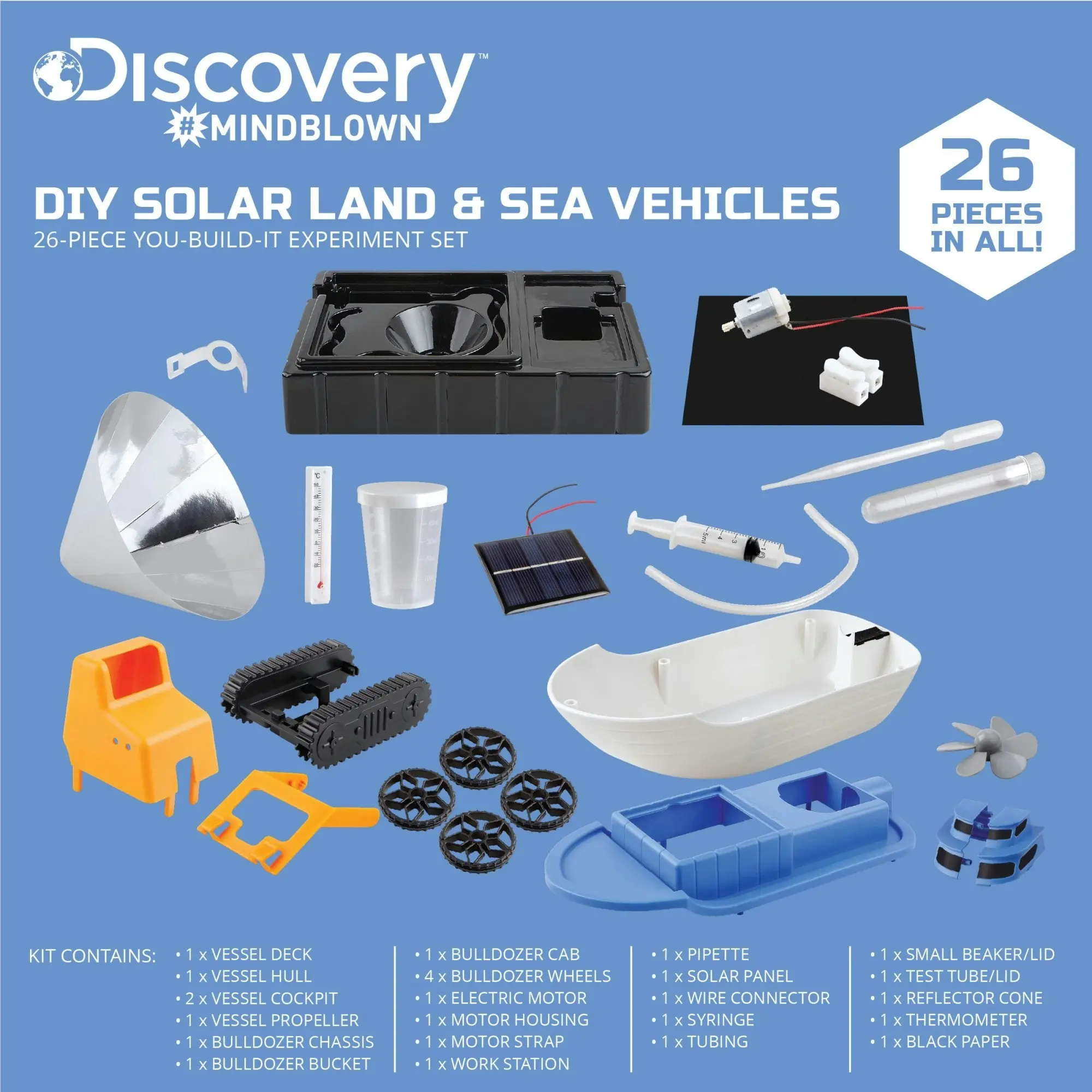 Discovery #Mindblown Kids DIY Solar Land and Sea Rover