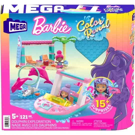 Mega Bloks Barbie Colour Reveal Dolphin Exploration