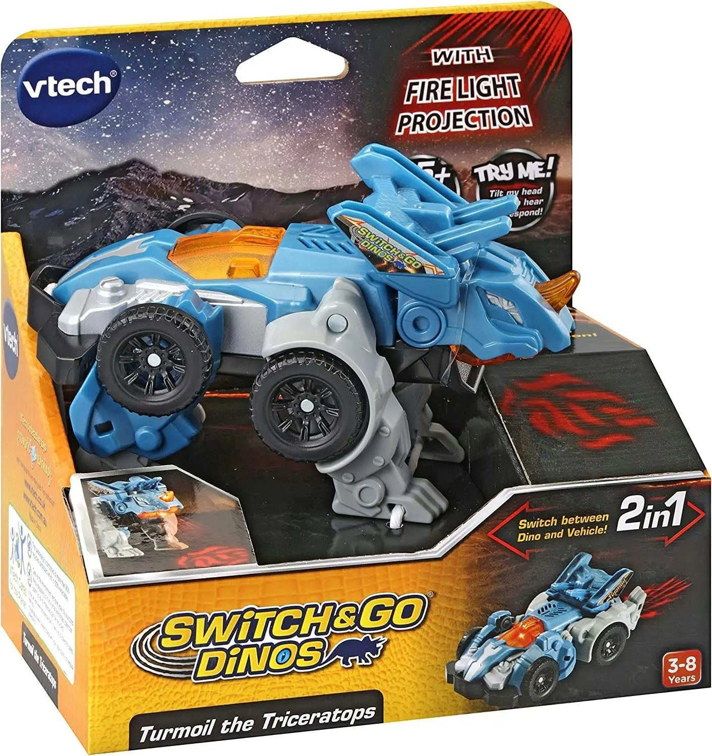 VTech Switch & Go Dinos Turmoil The Triceratops