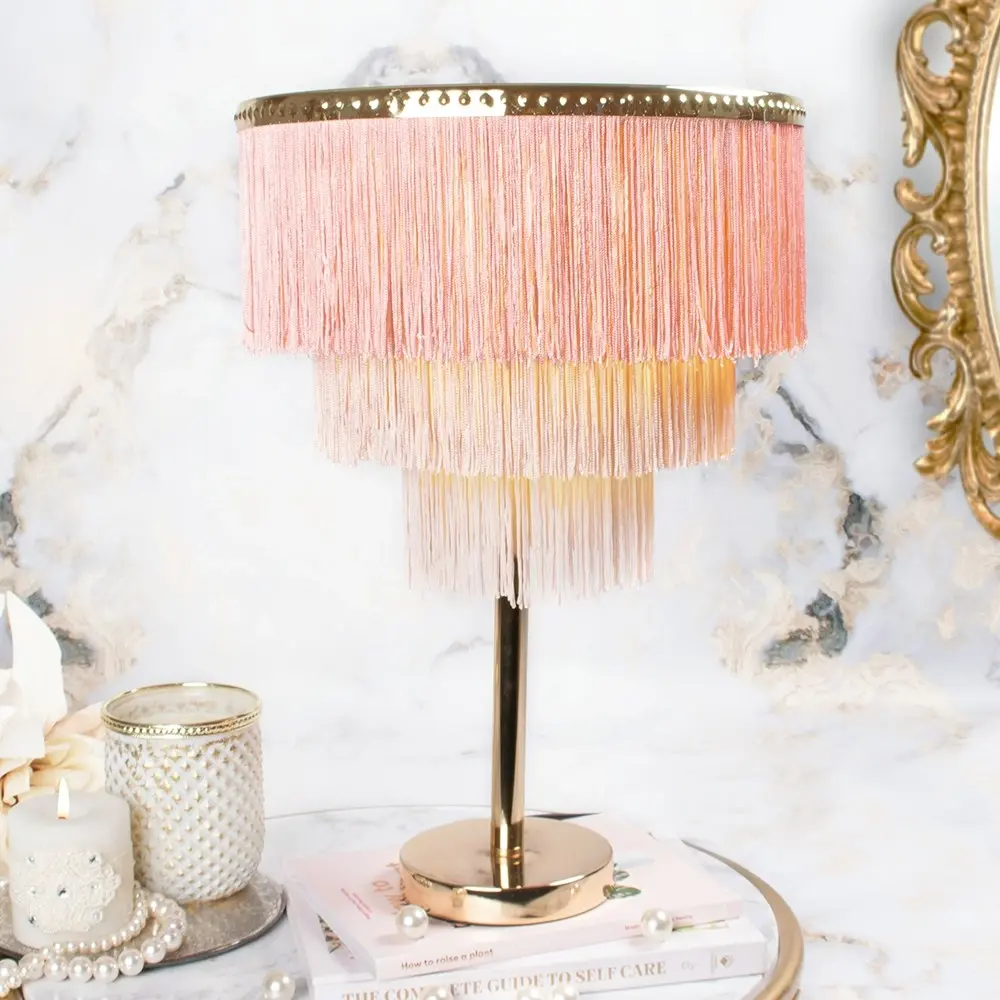 Ombre Fringe Table Lamp