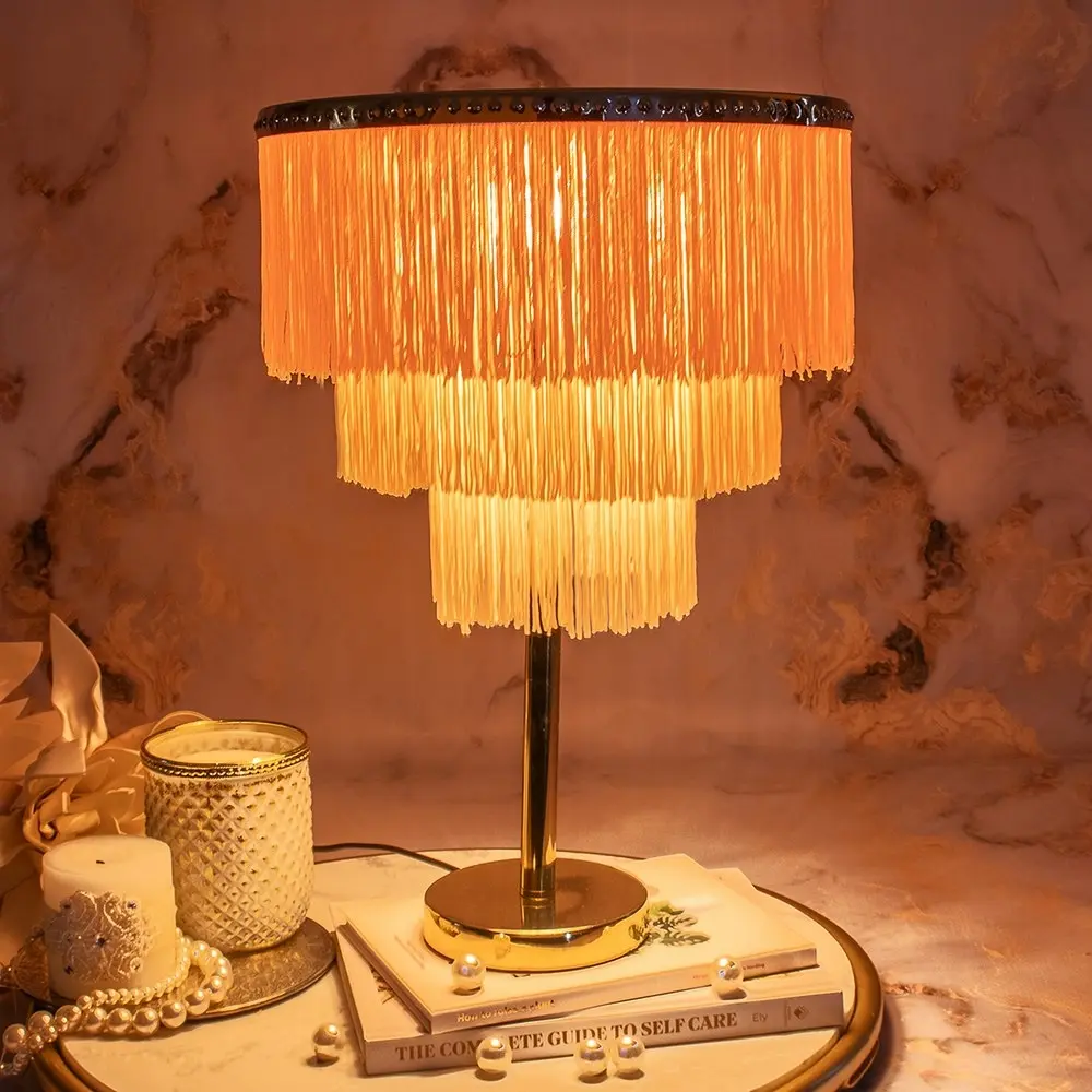 Ombre Fringe Table Lamp