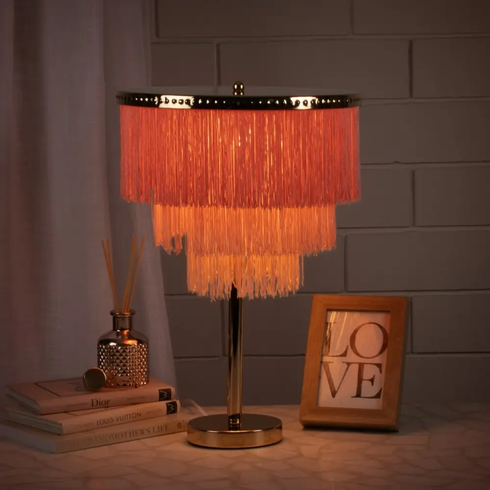 Ombre Fringe Table Lamp