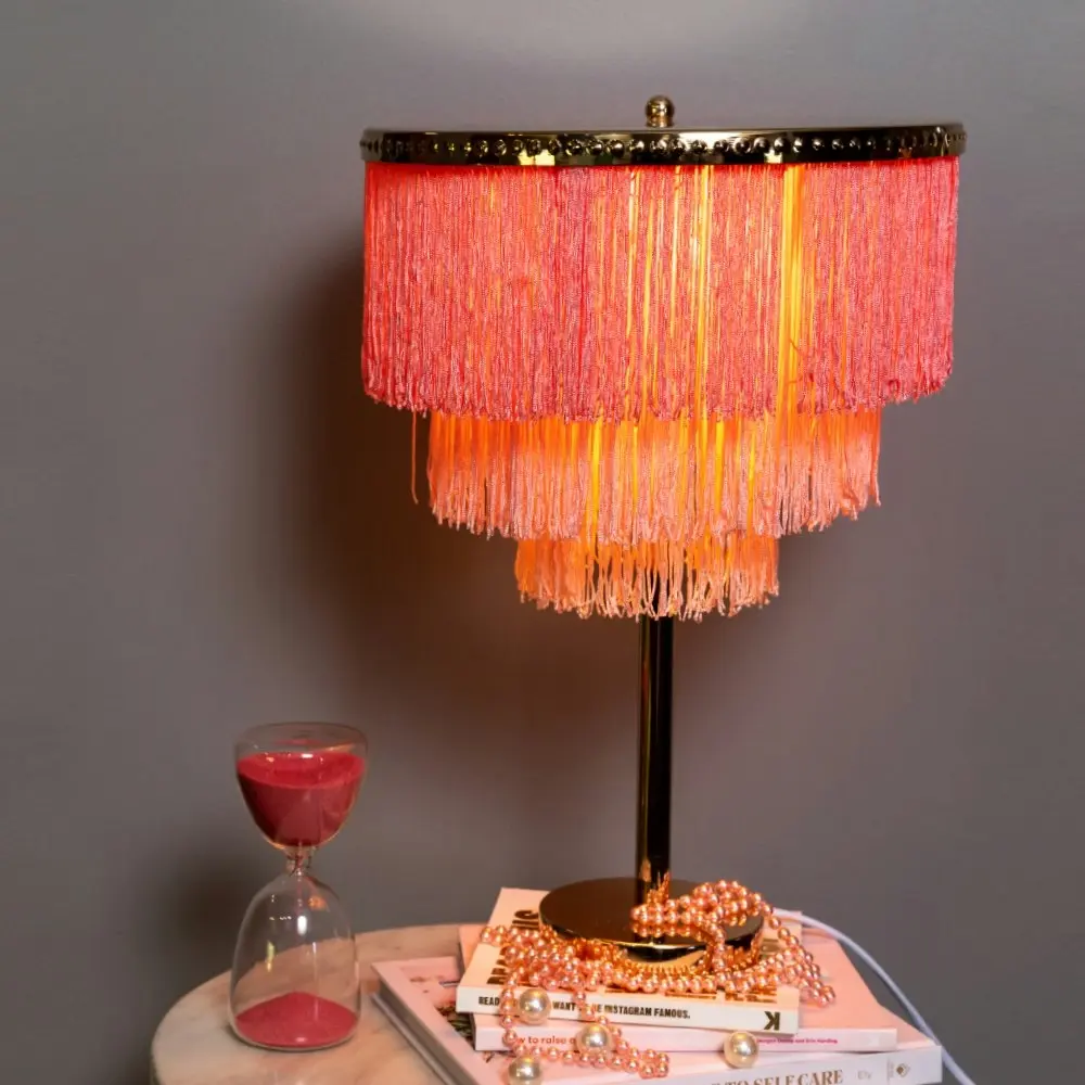 Ombre Fringe Table Lamp