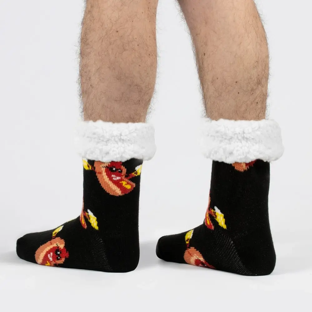 BBQ Black Sherpa Winter Socks