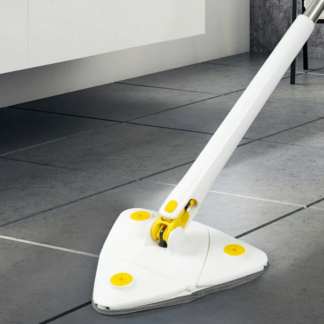 Cleanflo Spin Cleaning Mop 360° Rotatable Adjustable Multifunctional 5Pads White