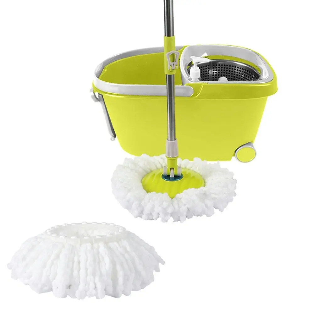 Cleanflo Spin Mop Bucket Set 360° Spinning Stainless Steel Rotating Wet Dry