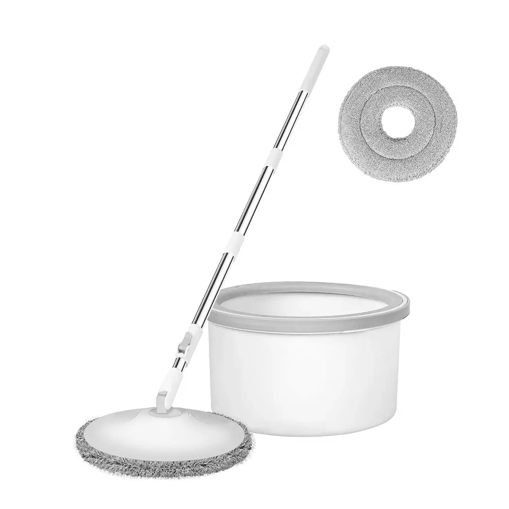 Cleanflo Spin Mop and Bucket Set Dry Wet 360° Rotating Floor Cleaning 2 Heads