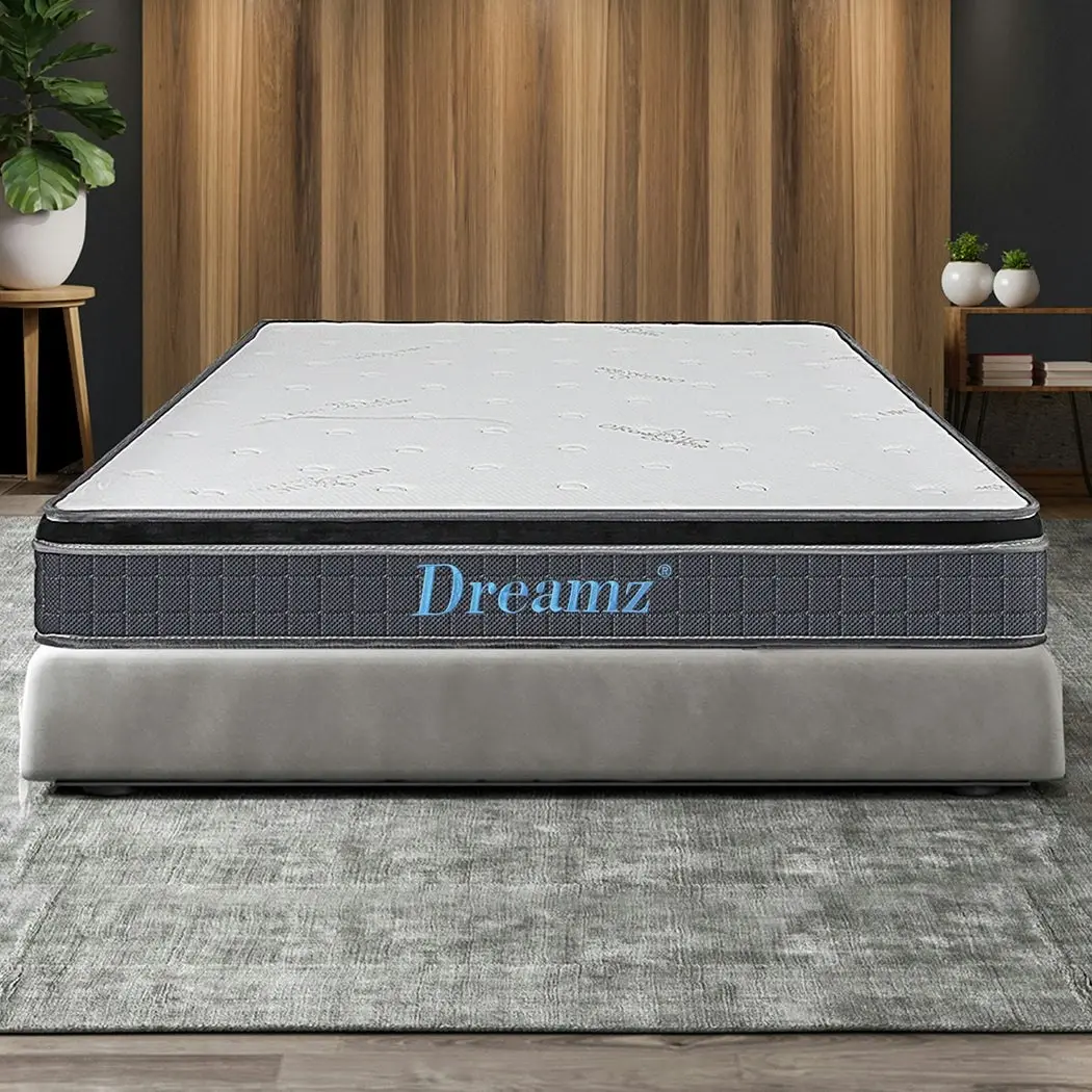 Dreamz Bedding Mattress Spring Queen Size Premium Bed Top Foam Medium Firm 18CM