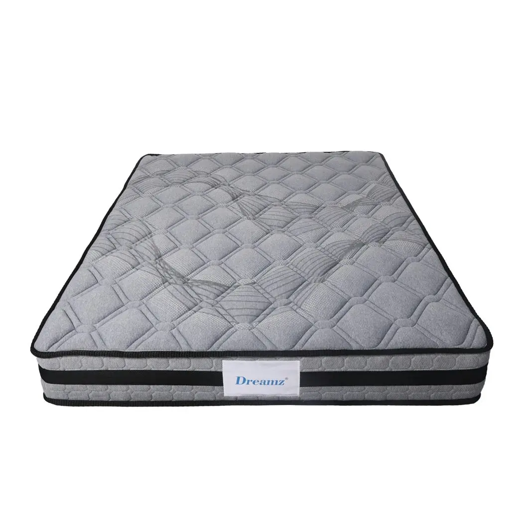 Dreamz Spring Mattress Bed Pocket Egg Crate Foam Medium Firm Single Size 22CM