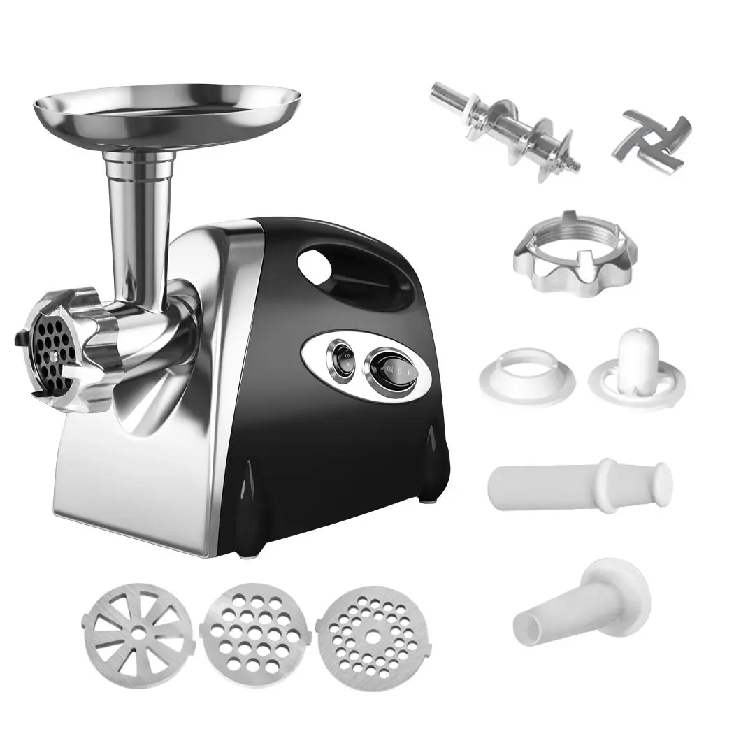 800W Electric Meat Grinder Mincer Sausage Filler Kibbe Maker Kitchen Tool Black