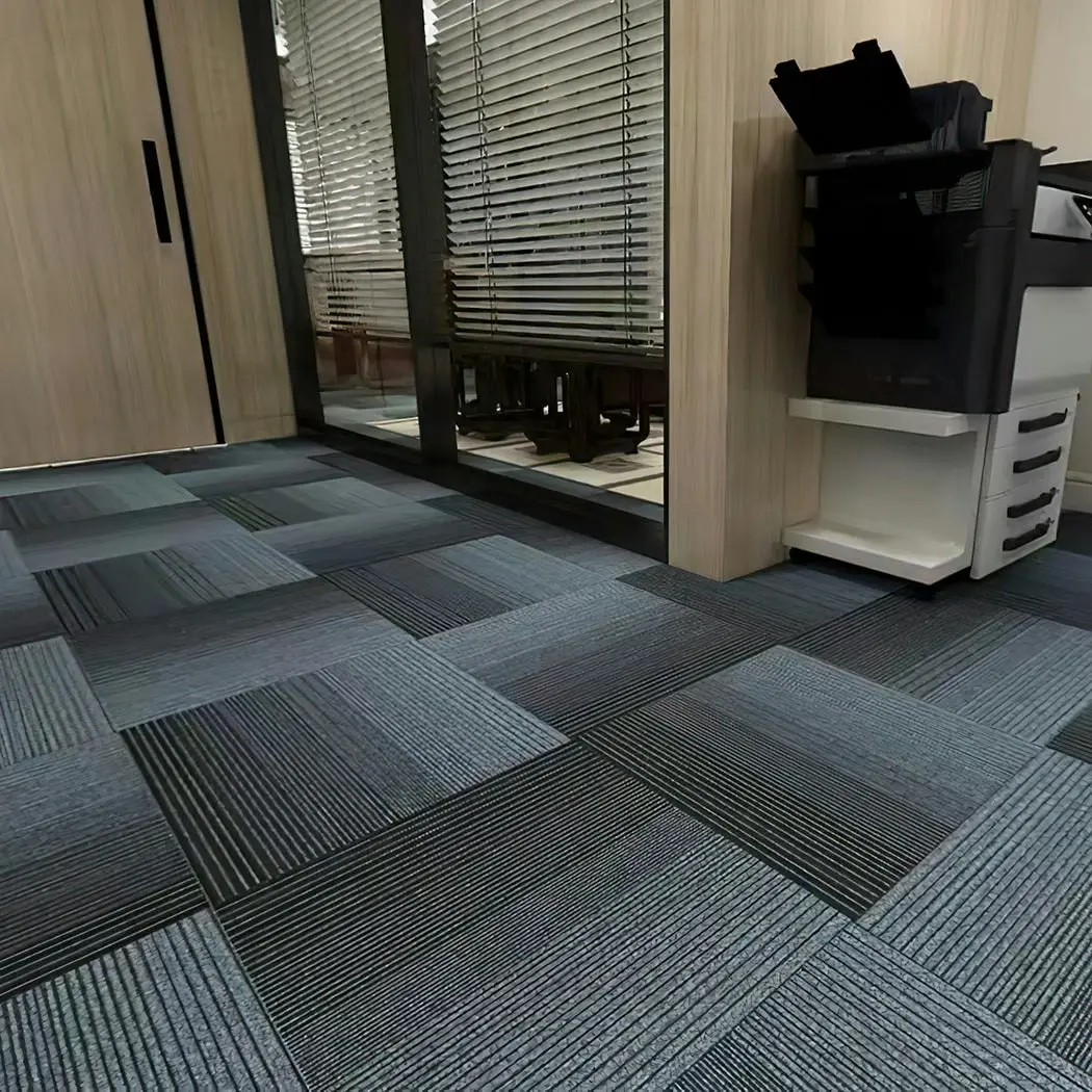 Marlow 20x Carpet Tiles 5m2 Box Heavy Commercial Gradient Blue Office Flooring