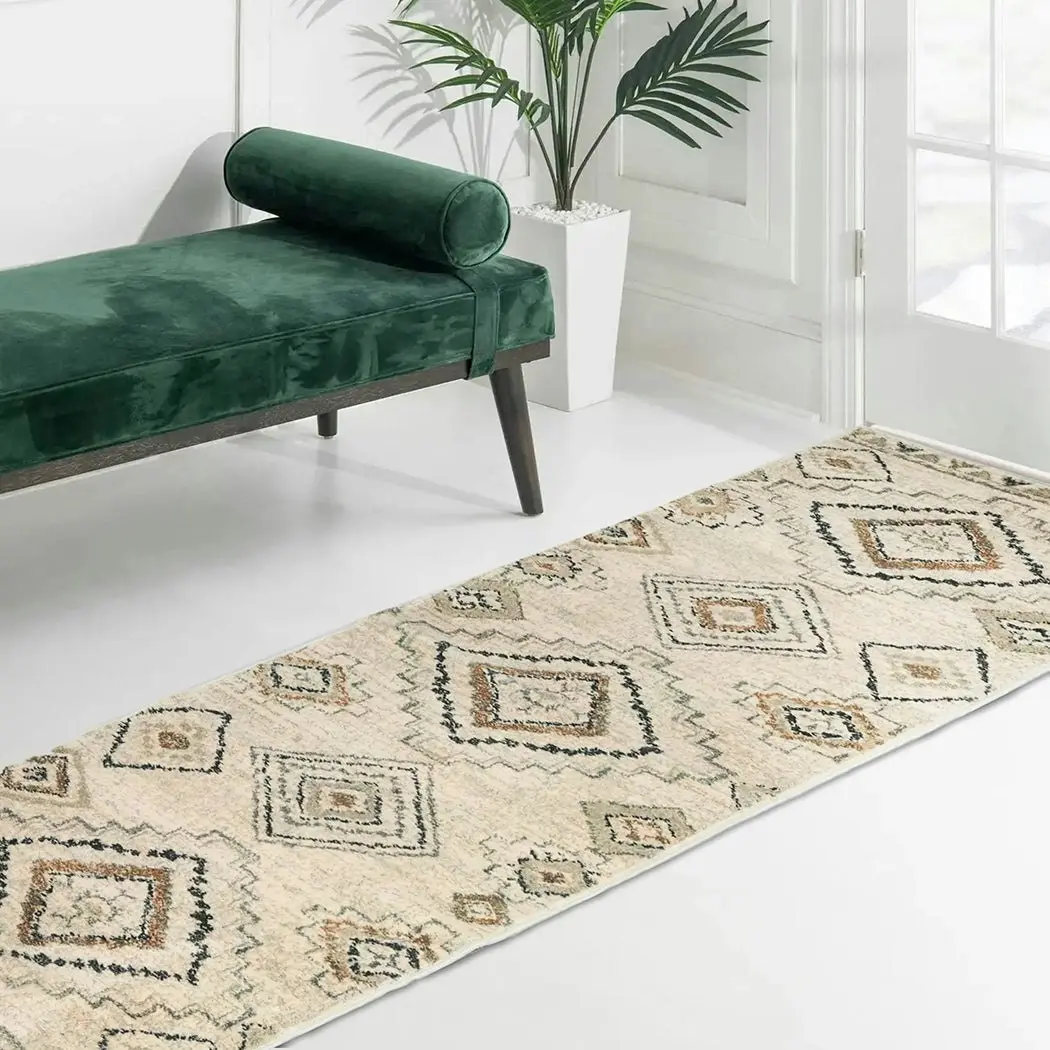 Marlow Floor Rug Hallway Runner Washable Soft Plush Carpet Non Slip 180X60cm