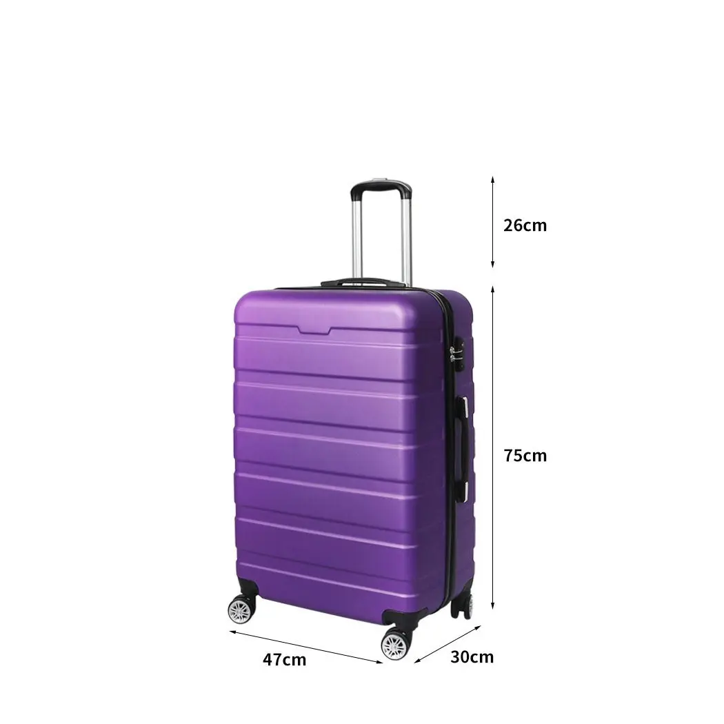 Slimbridge 28" Luggage Case Suitcase Travel Packing TSA Lock Hard Shell Purple