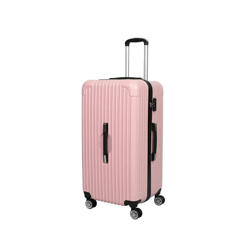 Slimbridge 28" Trunk Luggage Travel Suitcase Travelling Large TSA 4 Wheels Pink