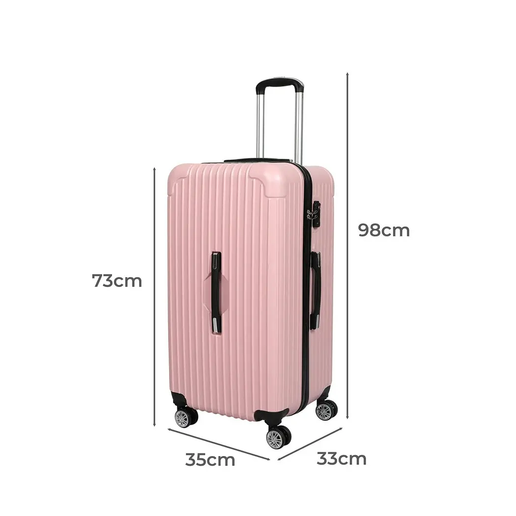 Slimbridge 28" Trunk Luggage Travel Suitcase Travelling Large TSA 4 Wheels Pink