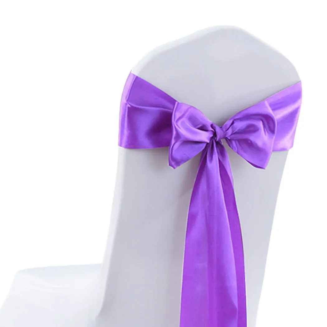 Traderight Group  50x Satin Chair Sashes Cloth Cover Wedding Party Event Decoration Table Runner