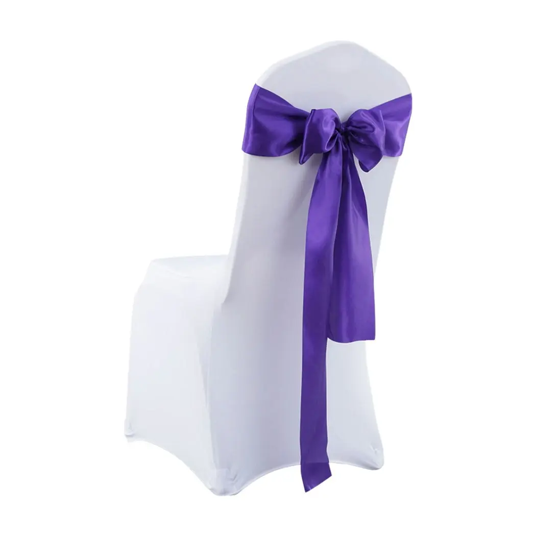 Traderight Group  20x Table Runner Satin Chair Sashes Fabric Covers Wedding Party Decoration