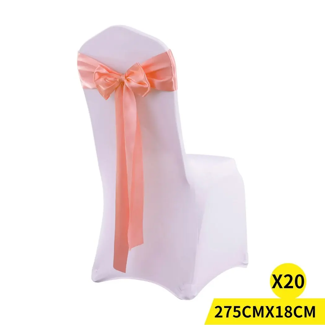 Traderight Group  20x Satin Fabric Chair Sashes Cloth Covers Wedding PartyTable Runner Decoration