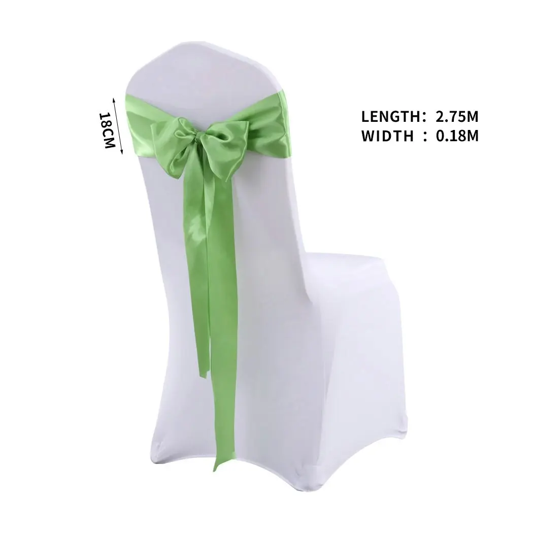 Traderight Group  20 Green Fabric Chair Sashes Covers Table Runner Wedding Party Event Decoration