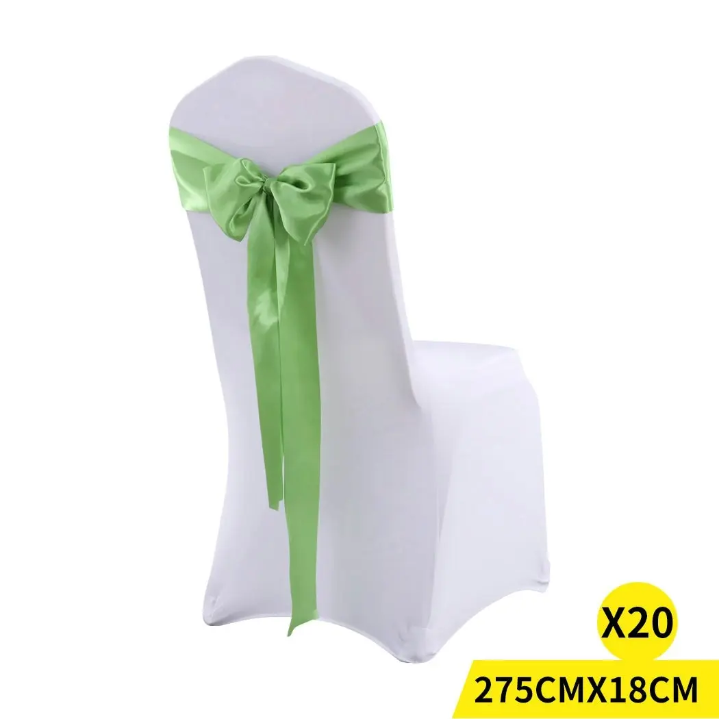 Traderight Group  20 Green Fabric Chair Sashes Covers Table Runner Wedding Party Event Decoration