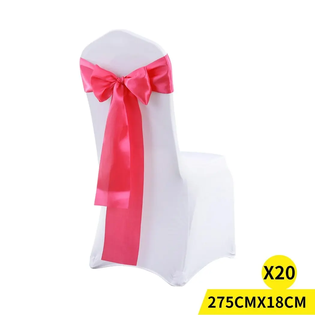 Traderight Group  20x Satin Table Runners  Chair Sashes Covers Wedding Party Home Dress Decoration