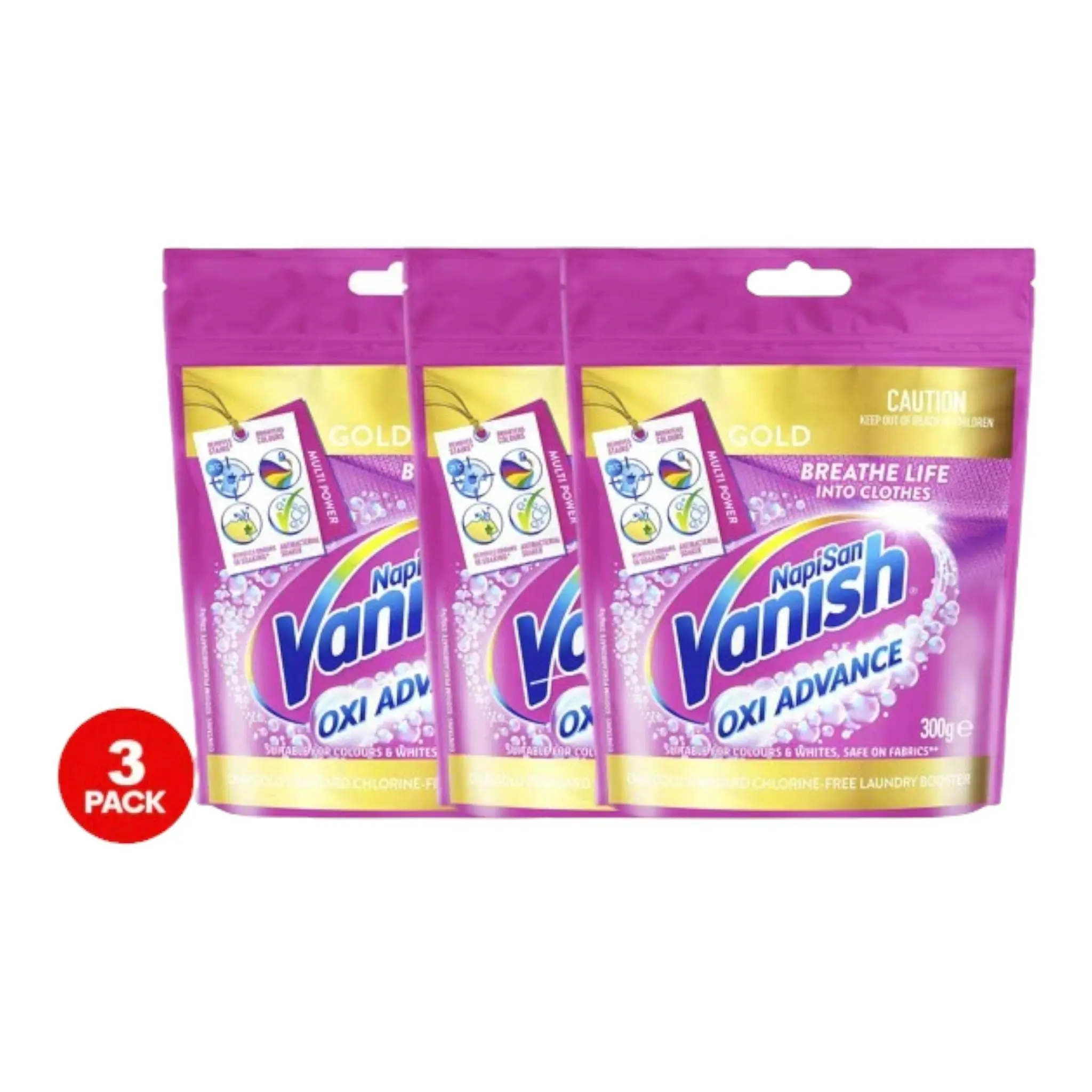 3 Pack Vanish Oxi Advance Laundry Booster 300g