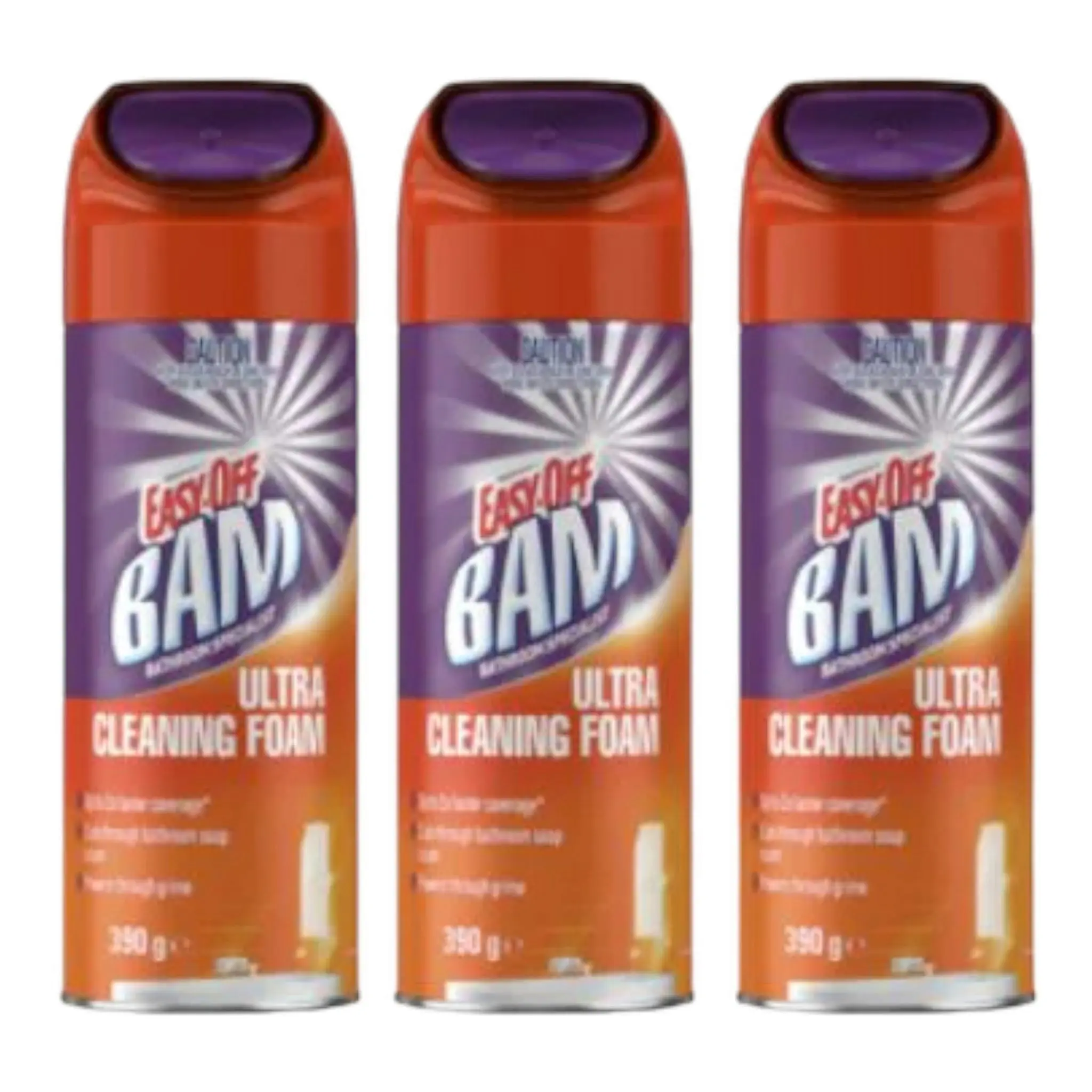 3 Pack Easy-off Bam Ultra Cleaning Foam 390g