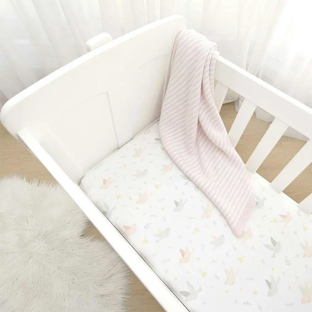 Living Textiles | Jersey Bassinet Fitted Sheet 2 Pack - Ava