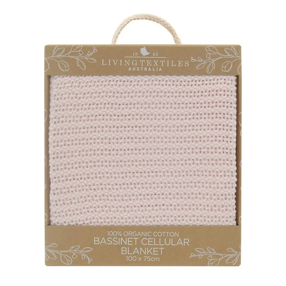 Living Textiles | Organic Cot Cellular Blanket - Rose Quartz