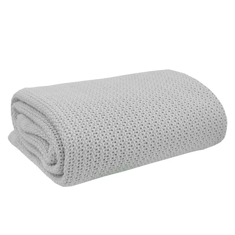 Living Textiles | Organic Cot Cellular Blanket - Grey