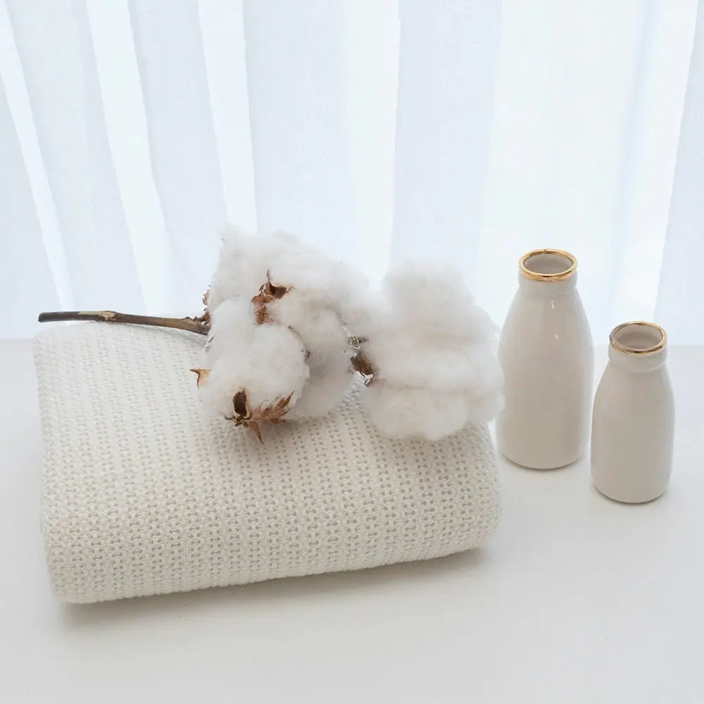 Living Textiles | Organic Cot Cellular Blanket - Natural White