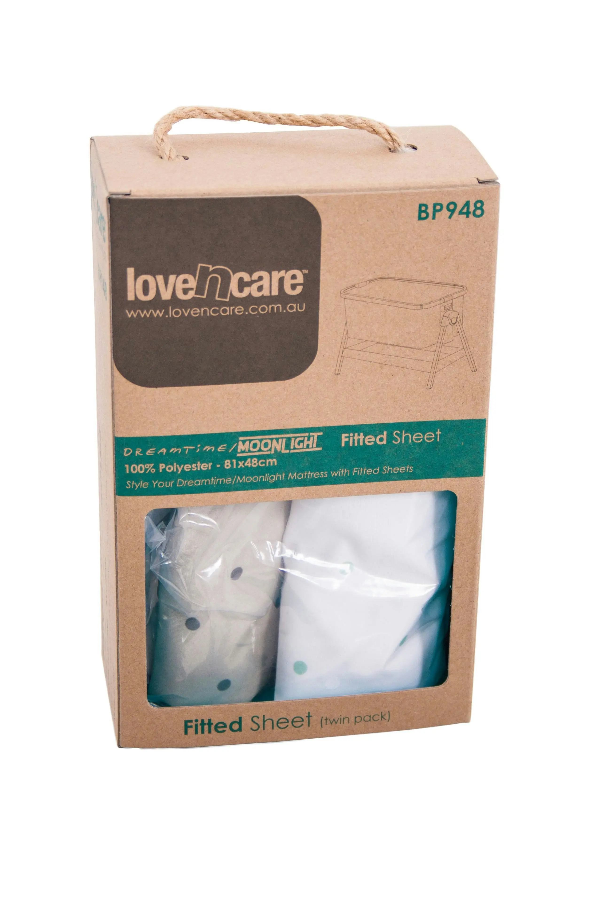 Love N Care | Cot Fitted Sheets - Dreamtime/Moonlight