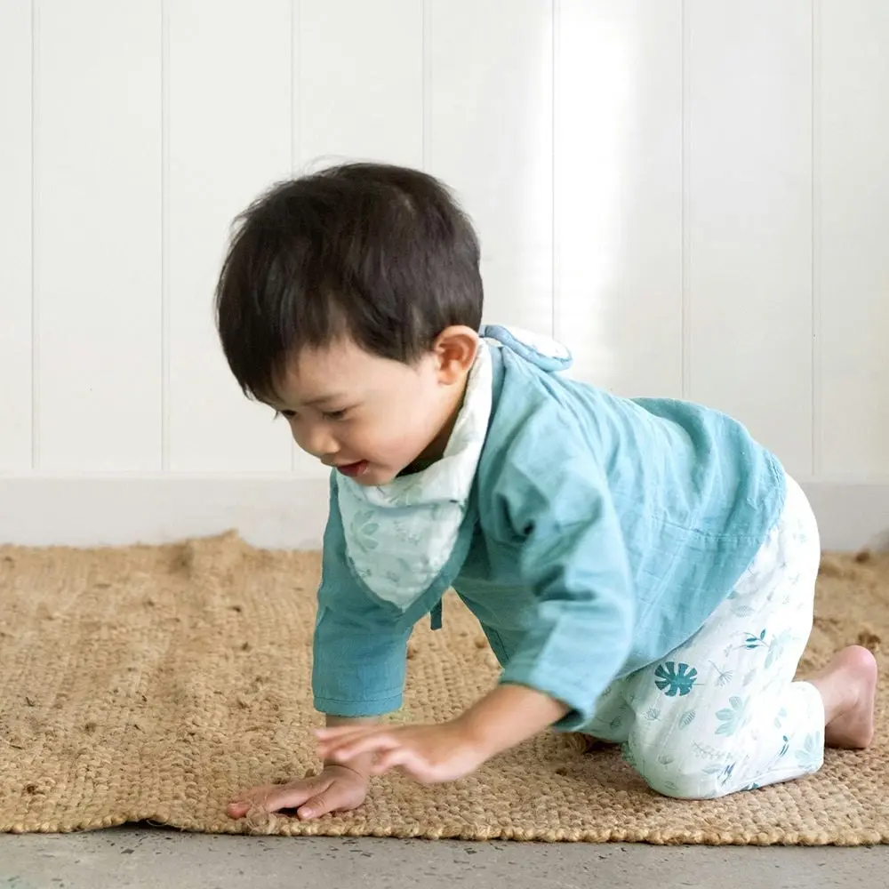 Living Textiles | 2pk Organic Bandana Bib - Banana Leaf