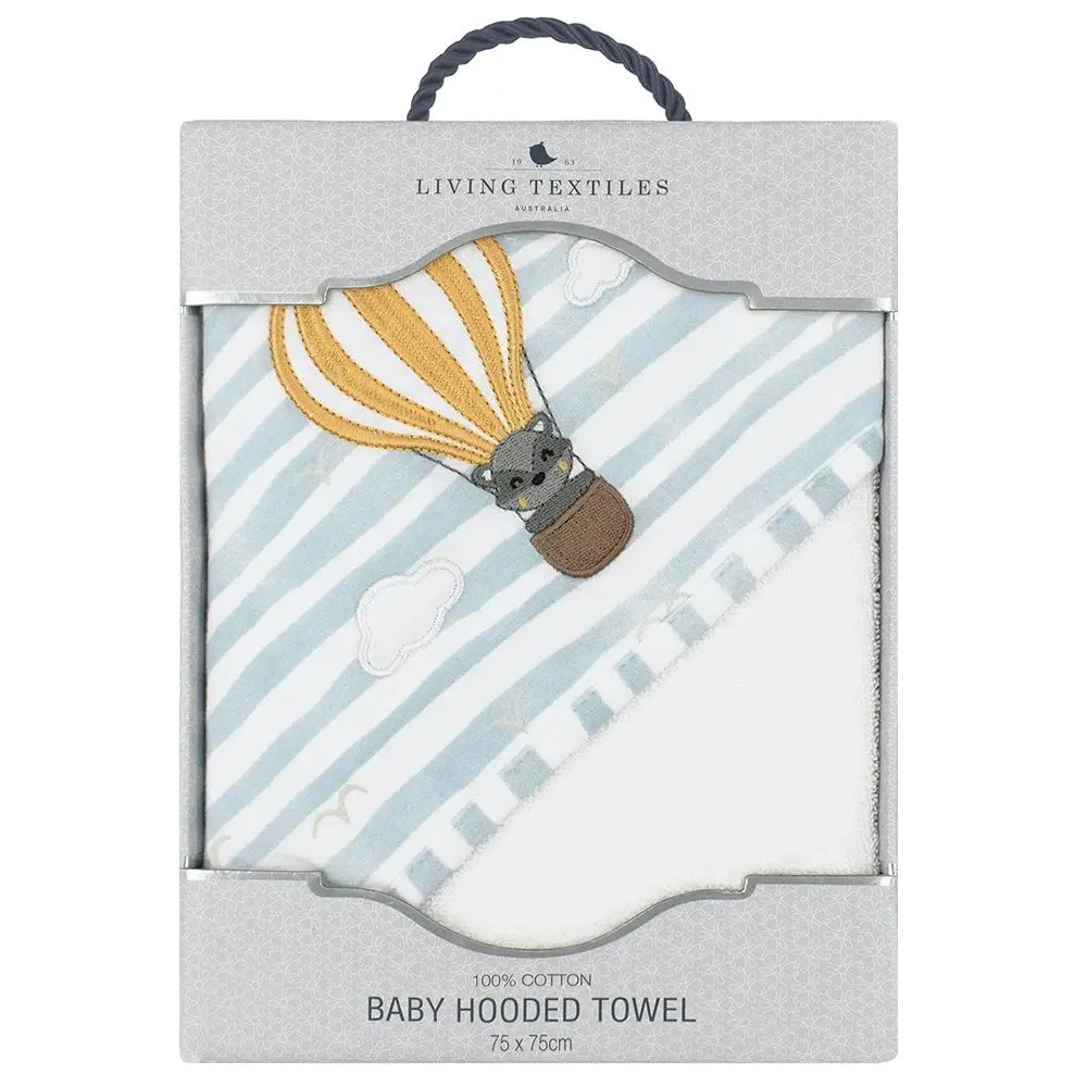 Living Textiles | Hooded Towel -  Up Up & Away