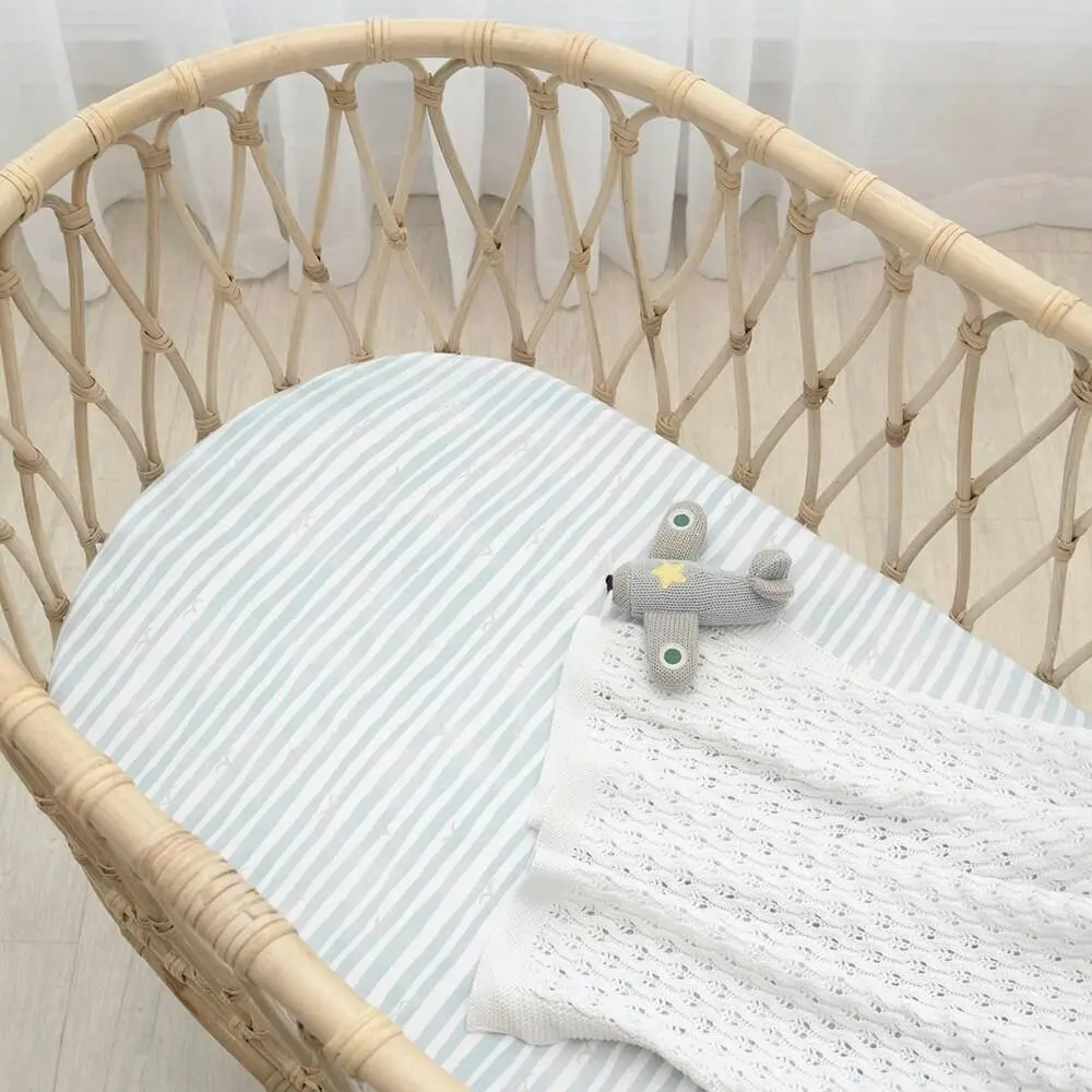 Living Textiles | 2pk Bassinet Fitted Sheets - Up Up & Away