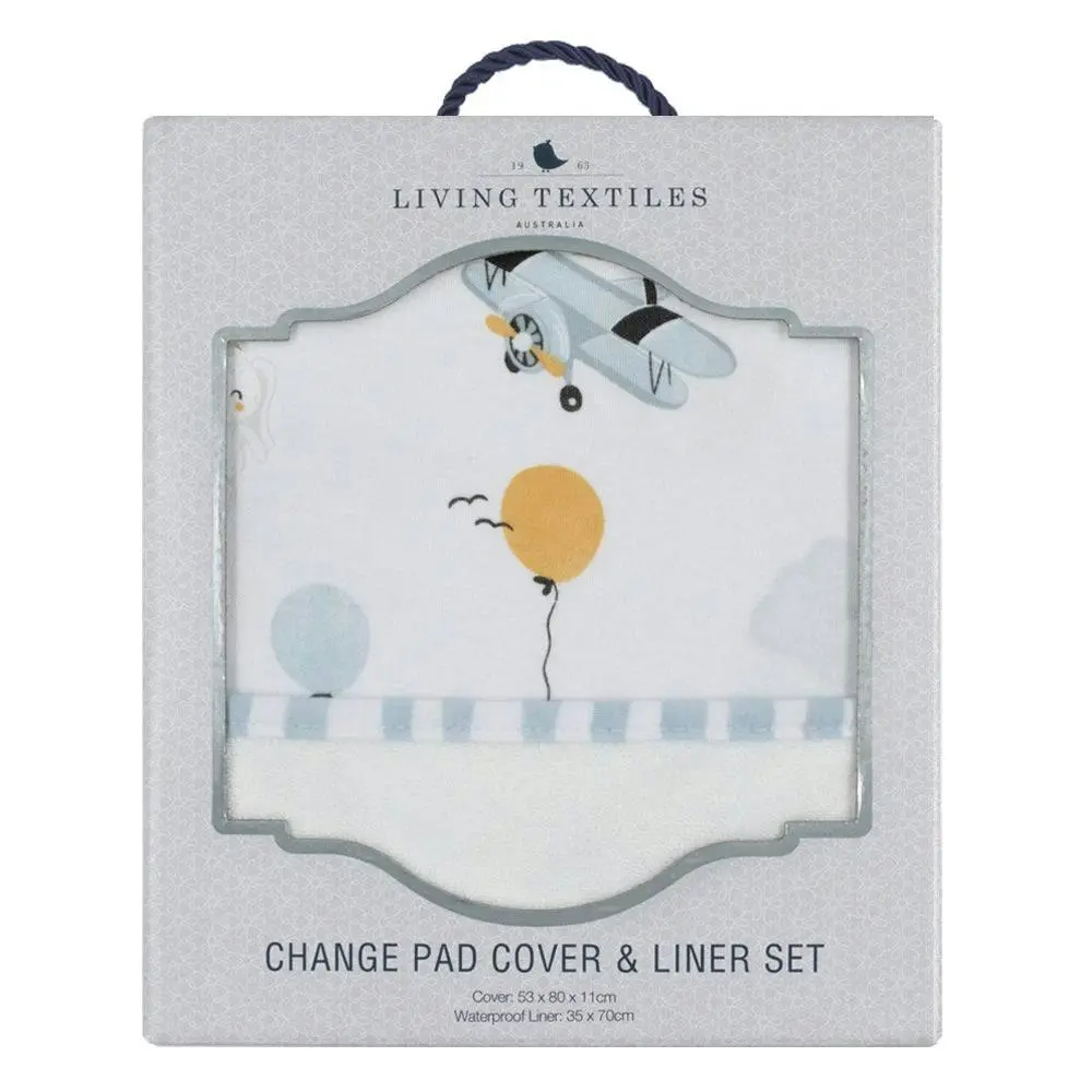 Living Textiles | Change Mat Cover and Liner - Up Up & Away