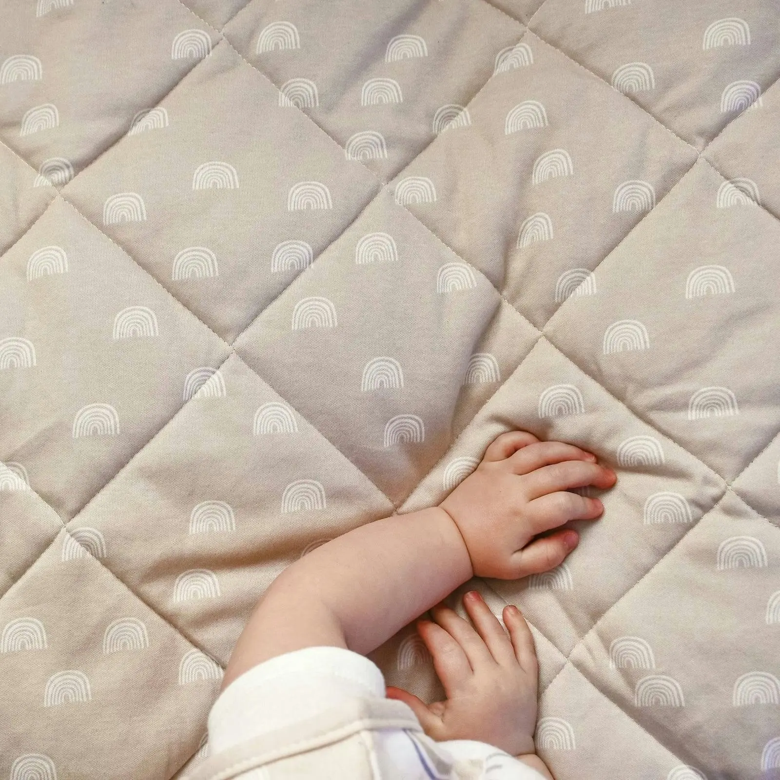 Living Textiles | Reversible Quilted Cot Comforter - Happy Sloth