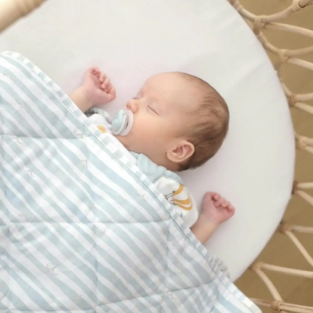 Living Textiles | Reversible Quilted Cot Comforter - Up Up & Away