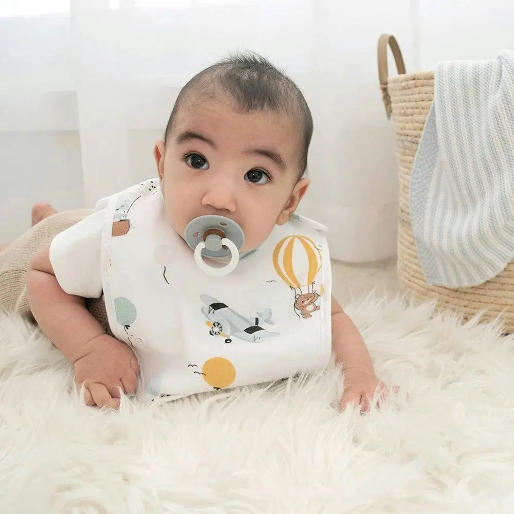 Living Textiles | Baby Bibs - 2 Pack - Up Up & Away