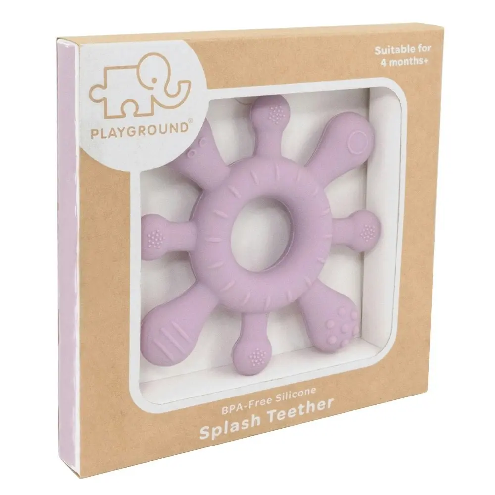 Playground by Living Textiles | Silicone Splash Teether - Dusty Mauve