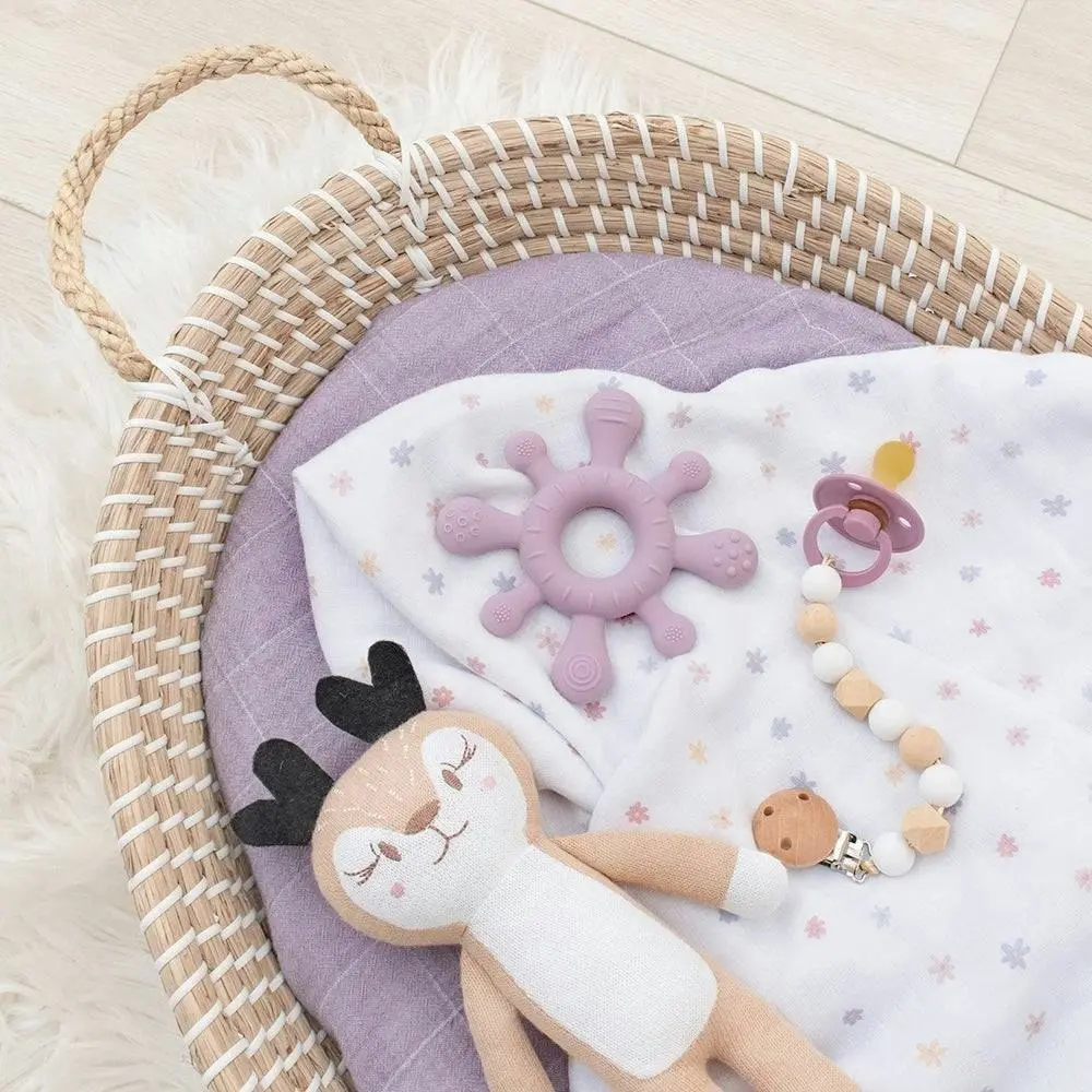 Playground by Living Textiles | Silicone Splash Teether - Dusty Mauve