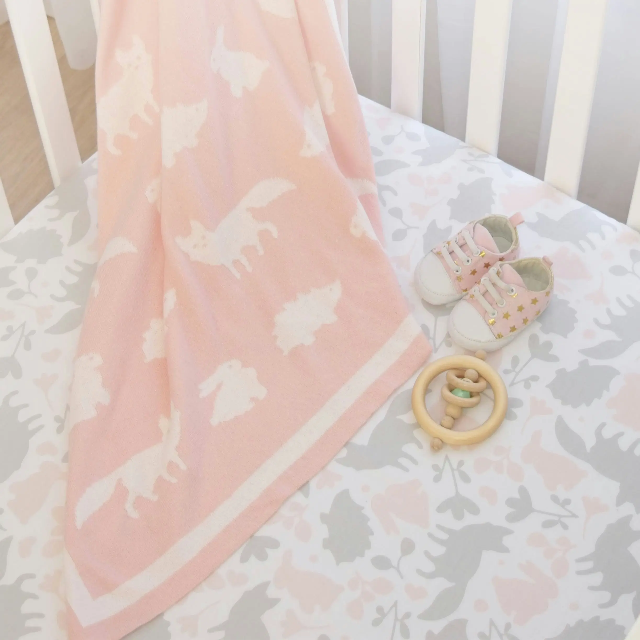 Lolli Living | Pram Knitted Blanket - Forest Friends