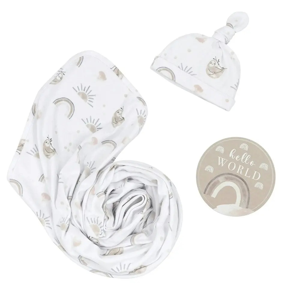 Living Textiles | Hello World Gift Set - Happy Sloth