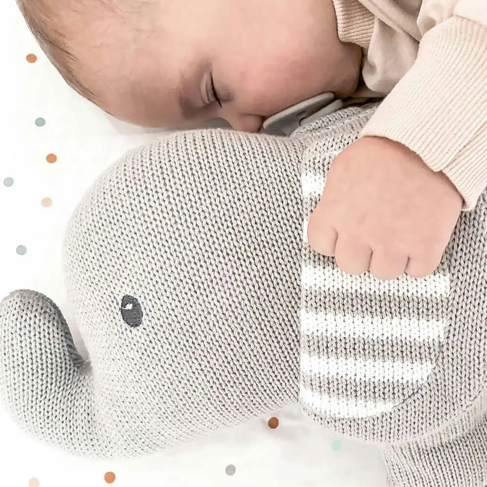 Lolli Living | 100% Cotton knit cushion - Elephant