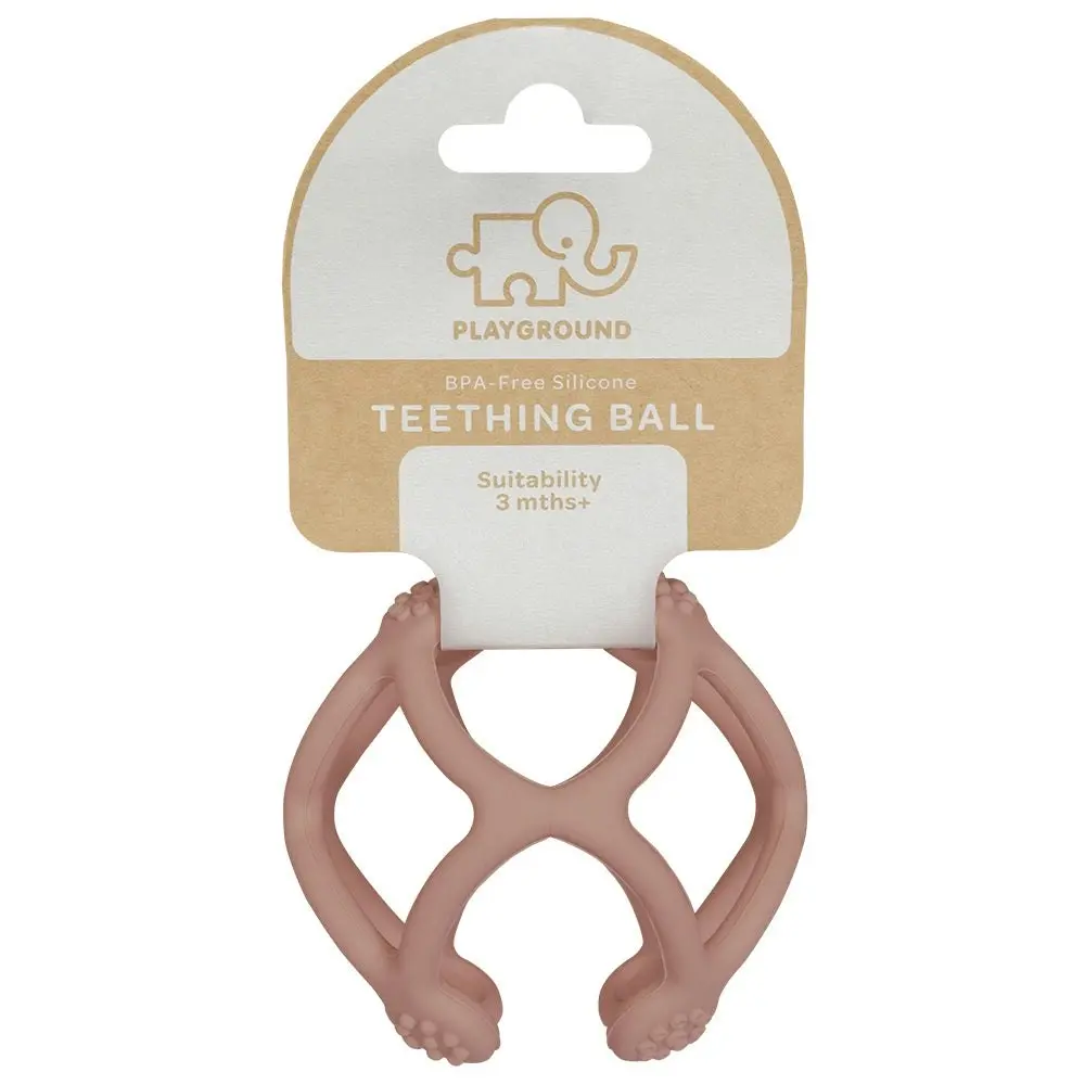 Playground by Living Textiles | Silicone Teething Ball - Rose