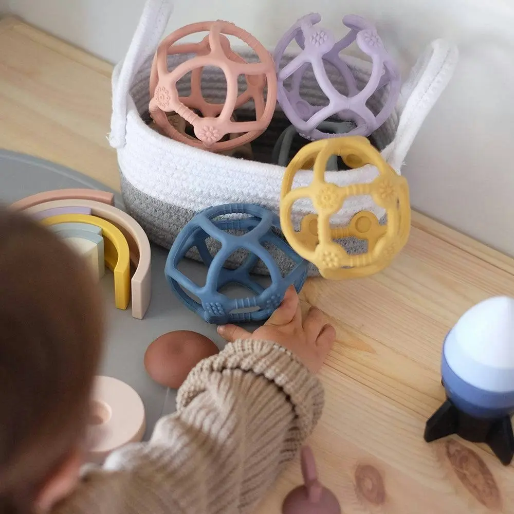 Playground by Living Textiles | Silicone Teething Ball - Sunshine