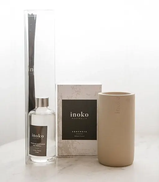 Inoko | Concrete Diffuser Vessel + 1 Refill( 220ml )