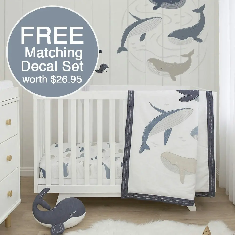 Lolli Living | 4-Piece Nursery Set - Oceania. + Free Matching Decal Set