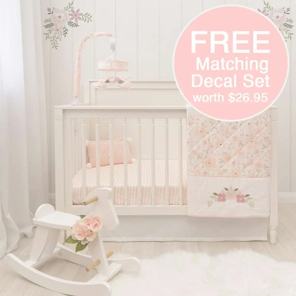 Lolli Living | 4-Piece Nursery Set - Meadow + Free Matching Decal Set